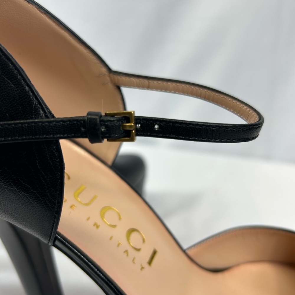 Gucci Embellished leather platform pumps - Picture 9 of 11